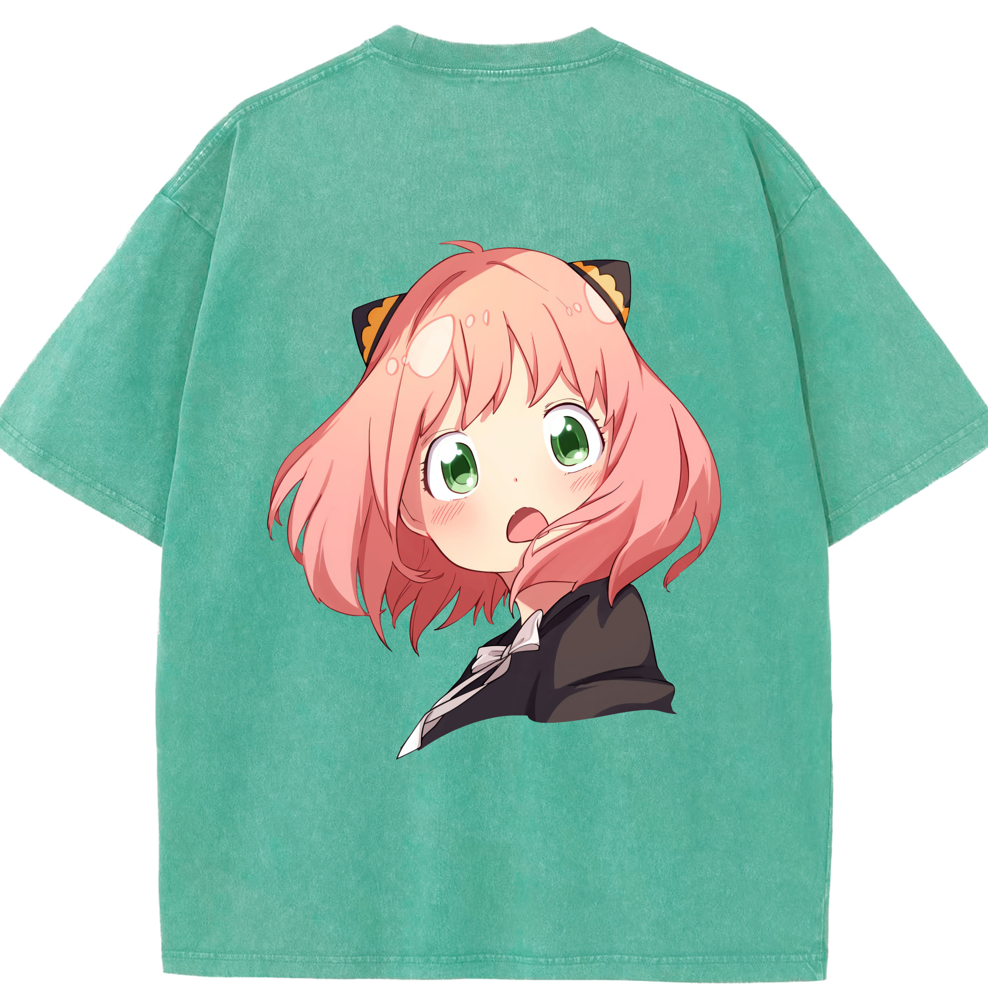（画像用） SPY×FAMILY间谍家家酒 綿100% ヴィンテージ風 半袖Tシャツ（背面プリント）